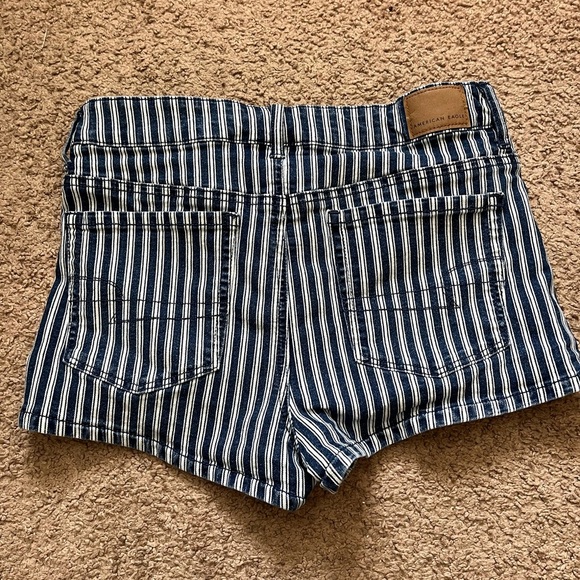 AEO Striped High Rise Shortie Shorts - Picture 4 of 7